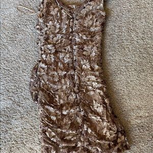 Gold lace dress